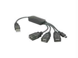 C2G 27402 11inch 4-Port USB 2.0 Hub Cable - Grey