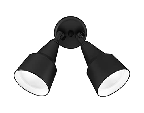 NICOR Lighting 300W Black Double Cone Adjustable Security Flood Light (11121)
