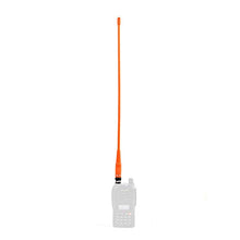 Load image into Gallery viewer, TWAYRDIO BNC UHF/VHF Dual Band Two Way Radio Flexible Whip Antenna Orange 15inch for Icom IC-V80 IC-V82 IC-V85 Kenwood TK300 Walkie Talkie
