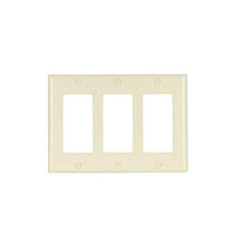 Load image into Gallery viewer, EATON Wiring 011-80411-T 3 Gang Decorator/GFCI Standard Size Wall Plate, 4-1/2&quot; x 6.37&quot;x 0.08&quot;
