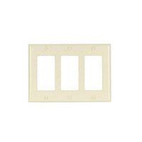 EATON Wiring 011-80411-T 3 Gang Decorator/GFCI Standard Size Wall Plate, 4-1/2