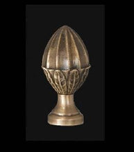 Load image into Gallery viewer, B&amp;P Lamp Acorn Style Cast Brass Finial, 2 1/8 Inch Ht, 1/4-27 Tap
