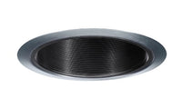 Juno Lighting 14B-SC 4-Inch Recessed Baffle Trim, Black Baffle with Satin Chrome Trim