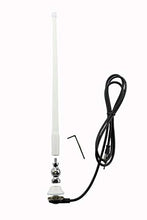 Load image into Gallery viewer, AntennaMastsRus - Marine White AM-FM Rubber Ducky 15 Inch Antenna Kit for Your ATV, Boat, Camper, Go Kart, Motorhome, Pontoon, RV, Sailboat, Tractor, Trailer, UTV, Yacht
