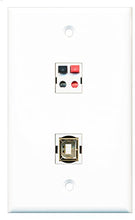 Load image into Gallery viewer, RiteAV - 1 Port USB B-B 1 Port Speaker Wall Plate - Bracket Included
