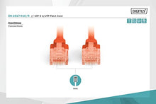 Load image into Gallery viewer, Digitus CAT 6 U-UTP Patch Cable, 1m, Network LAN DSL Ethernet Cable, LSZH, Copper, AWG 26/7, red
