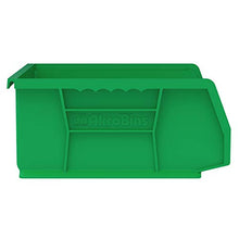 Load image into Gallery viewer, Akro-Mils 30255 AkroBins Plastic Storage Bin Hanging Stacking Containers, (11-Inch x 16-Inch x 5-Inch), Green, (6-Pack)
