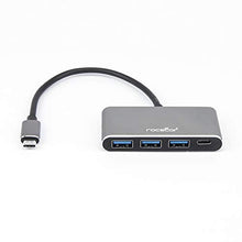 Load image into Gallery viewer, Rocstor Y10A200-A1 Premium USB C Hub - 4 Port USB-C to USB-A (3X) and USB-C (1x) - Bus Powered USB Hub - Port Expander - USB Type C External 4 USB Port(s), Aluminum Charcoal Grey
