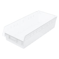 Akro-Mils 30014SCLAR ShelfMax Plastic Nesting Shelf Bin Box, 23-5/8-Inch L x 11-1/8-Inch W x 6-Inch H, Clear, 6-Pack