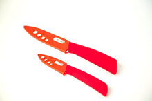 Load image into Gallery viewer, CusineStar Ceramic Knife Set with Plastic Sheaths, 2 Pieces
