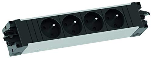 Bachmann Step ALU - 4xUTE GST18 Power Strip -Length: 262,5mm -, 336.046 (Power Strip -Length: 262,5mm - w/UTE French Socket outlets with Child Protection)