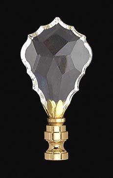 B&P Lamp Crystal and Brass Finial, Tap 1/4-2F