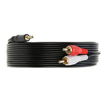 Load image into Gallery viewer, 3.5mm Male Audio to 2 RCA Stereo Cable 6ft, 10ft, 12ft, 15ft, 25FT (10FT)
