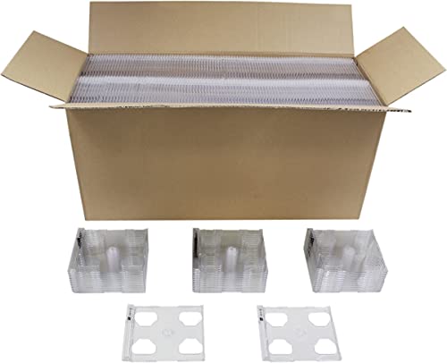 Square Deal Online - CD2S80SMCL - CD Smart Trays - 2 Disc Hinged - Clear (100-Pack)