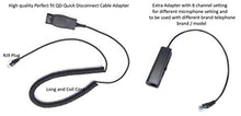 Load image into Gallery viewer, Quick Disconnect Cable to RJ9 Plug Headset Adapter Replacement QD Release Cord for Plantronics U10P U10-P Polaris H-Series Headsets Work with Avaya Nortel Mitel Polycom Aastra Shoretel and More
