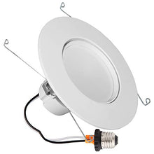 Load image into Gallery viewer, 11 Watt 6&quot; Inch Rotatable 950 Lumens Maxxima Led Retrofit Downlight Gimbal Warm White 2700k Dimmable
