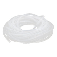Aexit 10mm Dia. Electrical equipment Flexible Spiral Tube Cable Wire Wrap Computer Manage Cord White 30 Meter Length