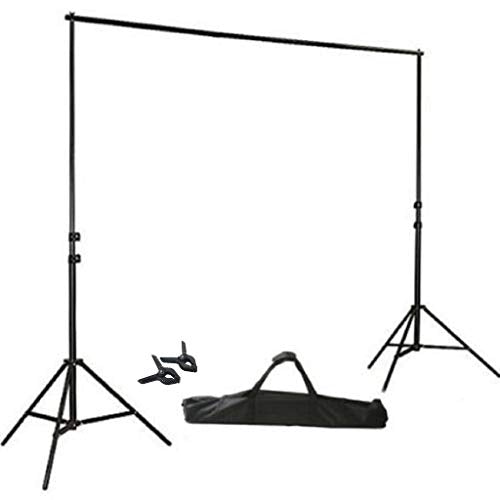 BalsaCircle 8 ft x 10 ft Photo Video Studio Adjustable Backdrop Stand Kit Background Support System Wedding Photography + Free Clips