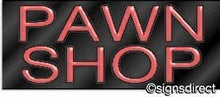 Load image into Gallery viewer, &quot;Pawn Shop&quot; Neon Sign : 103, Background Material=Black Plexiglass
