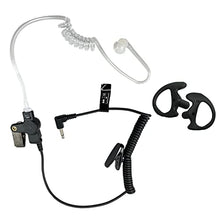 Load image into Gallery viewer, MaximalPower RHF 617-1N 3.5mm Receiver/Listen ONLY Surveillance Headset Earpiece with Clear accoustic Coil + Black Earmold/Insert, RHF 617-1N+Insert LM RM(BK)
