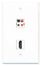 Load image into Gallery viewer, RiteAV - 1 Port HDMI 1 Port Speaker Wall Plate - Bracket Included
