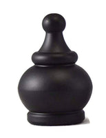 Urbanest Crown Lamp Finial, Black, 2-inch Tall