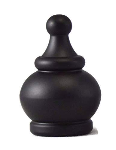 Urbanest Crown Lamp Finial, Black, 2-inch Tall