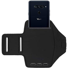 Load image into Gallery viewer, i2 Gear Fitness Arm Band Case - Sport Phone Holder Armband for LG V40 ThinQ, V35, V30S, V30 and V10 Mobile Cell Phone with Adjustable Strap, Reflective Border and Key Holder (Black)
