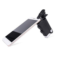 60X to 100X Phone Clip Microscopes-Mini Portable Magnifying Glass Black