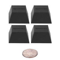 IsoBlock Silicone Isolation Feet (4 Pack, Soft Block 60lb Capacity) Non-Adhesive