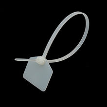Load image into Gallery viewer, Aexit 100Pcs 220mm Transmission Length Self-Locking Nylon Marker Labels Cable Tie Zip White
