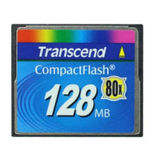 Load image into Gallery viewer, Transcend 128mb Compactflash Memory Card 128 MB Compact Flash Memory Card CF Type I
