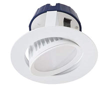 Load image into Gallery viewer, SYLVANIA General Lighting 70387 Ultra 4&quot; Gimbal (Tilting) Recessed Downlight Kit, 50W Equivalent LED Lamp, 2700K (Soft White), White
