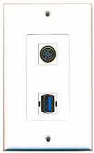 Load image into Gallery viewer, RiteAV - 1 Port S-Video 1 Port USB 3 A-A Decorative Wall Plate - Bracket Included
