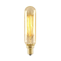 25 Watt Incandescent Edison T6 Tube Candelabra Base Bulb [Set of 4]