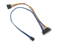 SATA 22 Pin Male to SATA 7 Pin and 15 Pin Female - 18 and 8 Inches