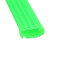 Load image into Gallery viewer, Aexit 8mm Dia Tube Fittings Tight Braided PET Expandable Sleeving Cable Wrap Sheath Fluorescent Microbore Tubing Connectors Green 32Ft
