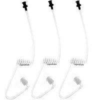 Replacement Coil Tube,Lsgoodcare Acoustic Air Tube Audio Tube with Earbuds Compatible for Motorola Kenwood Icom Midland Two Way Radio Walkie Talkie Ear Piece, Clear White, Pack of 3