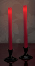Load image into Gallery viewer, Candle Impressions 2-Pack 9&quot; Flameless Wax-Finish Tapers w/ 5 Hour Timer, RED
