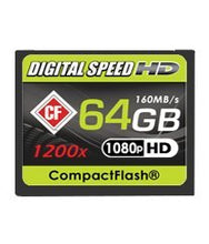 Load image into Gallery viewer, Digital Speed 64GB 1200X Professional High Speed Mach III 160MB/s Error Free (CF) HD Memory Card Class 10
