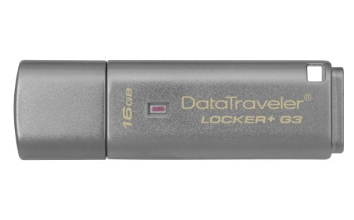Kingston Digital 16GB Data Traveler Locker + G3, USB 3.0 with Personal Data Security and Automatic Cloud Backup (DTLPG3/16GB)