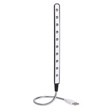 Load image into Gallery viewer, Whitelotous Portable USB Reading Lamp with 10 LED Lights and Flexible Gooseneck for Notebook Laptops Keyboard Table (Black)
