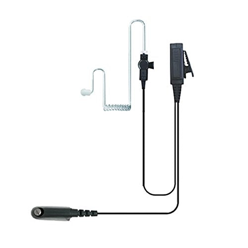 Valley Enterprises 2-Wire Coil Earbud Audio Mic Surveillance Kit for Motorola Two-Way Radios HT1250 HT1550