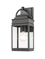 Artcraft Lighting AC8220BK Transitional One Light Outdoor Wall Mount from Fulton Collection in Black Finish, 6.00 inches, 13.50x6.00x5.50