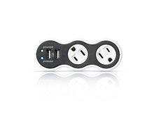 Load image into Gallery viewer, 360 Electrical 36053 2 Ca6 Es R2 Mini Surge Protector, 2 Outlet + 2 Usb, White And Gray, 12
