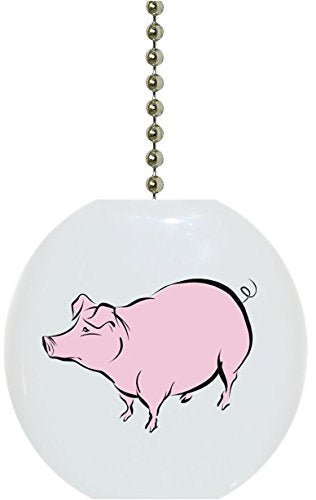 Pig Farm Animal Ceramic Fan Pull