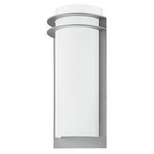 Load image into Gallery viewer, EGLO 202425A Malgera 3x2.5W LED Outdoor Wall Light w/Silver Finish &amp; White Plastic Bulb Plate Cover, 7-Inch, Silver &amp; White
