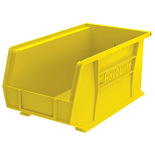 Akro-Mils 30240 Plastic Storage Stacking Hanging Akro Bin, 15-Inch by 8-Inch by 7-Inch, Yellow, Case of 12