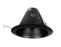 NICOR Lighting 6 inch Black Wet Location Rated Cone Baffle Trim, Fits 6 inch Housings (17550ABKWL)