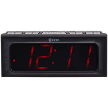 Load image into Gallery viewer, ONN AM/FM Digital Alarm Clock Radio Black Large 2 Inch By 6.4 Inch Wide LED Display (Renewed)
